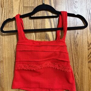 Red crop top size medium